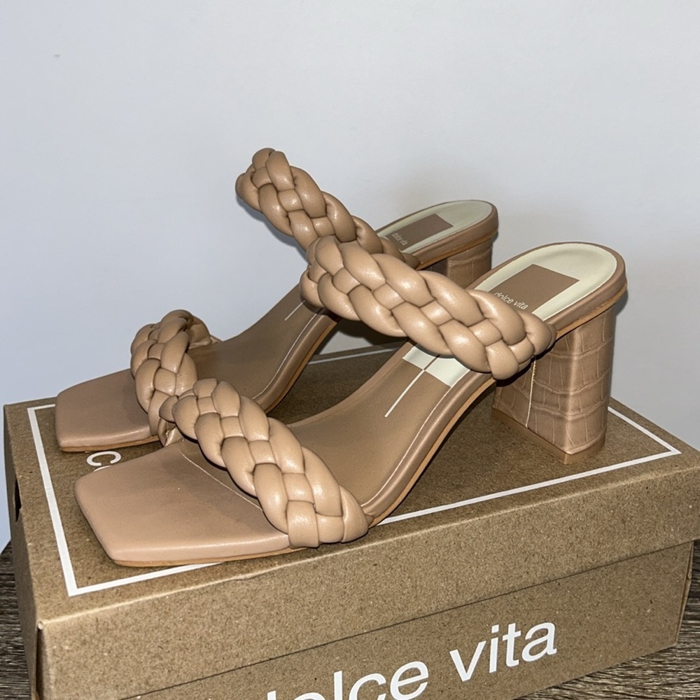 Dolce Vita Paily Braided Mule Heel in Blush - Picture 5 of 9